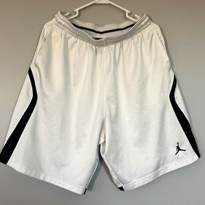 Jordan brand Dri-Fit white basketball shorts XL